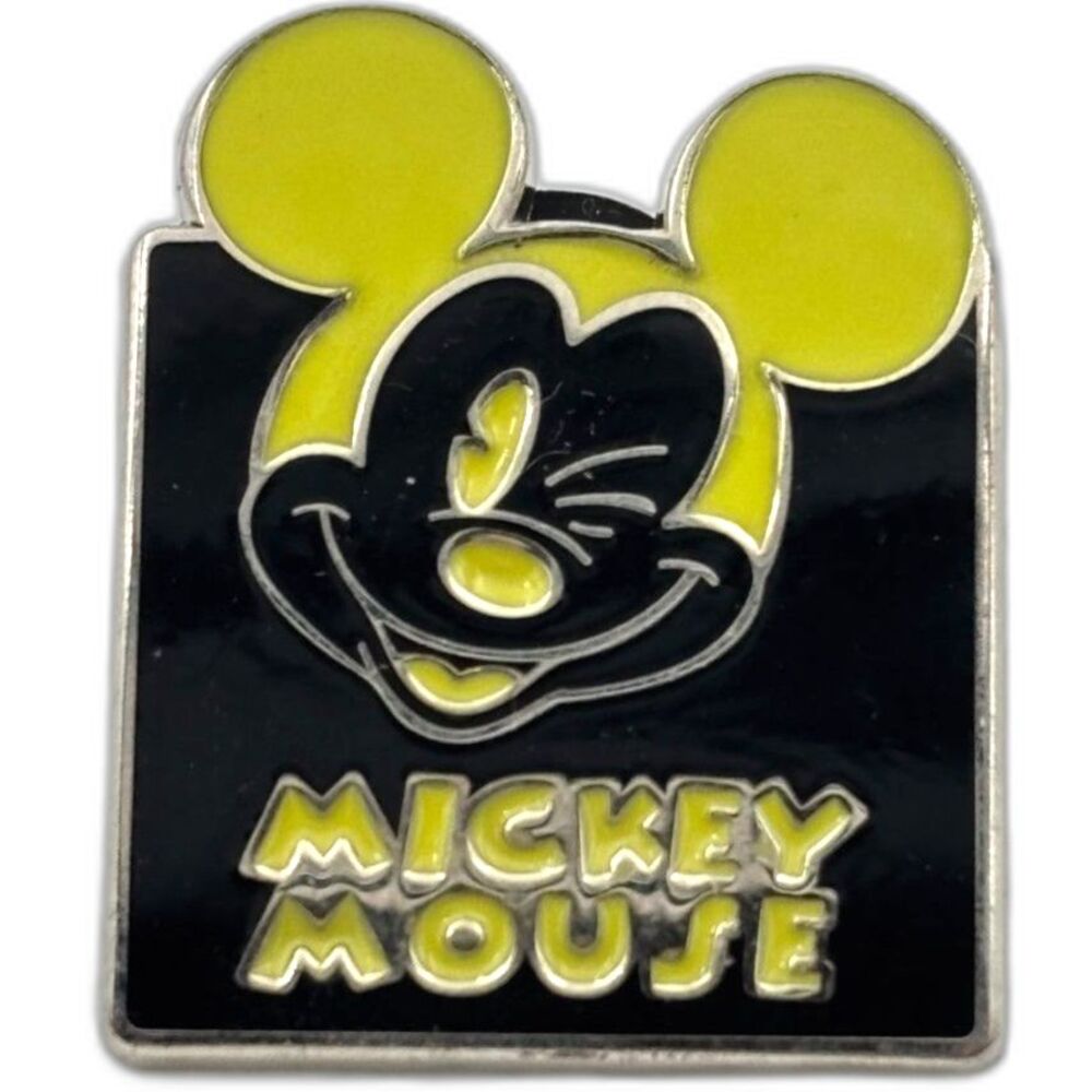 Disney Neon Yellow Winking Mickey Mouse Pin